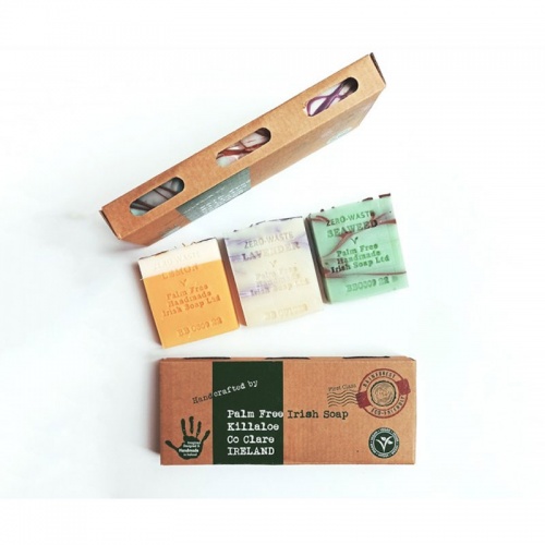 Palm Free Irish Handmade Soap Company - Gift Pack of 3 Mixed Soaps