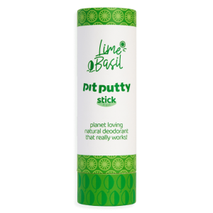 Pit Putty Aluminium Free Natural Deodorant Plastic free Stick - Zesty Lime Basil