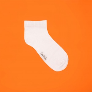 Polly and Andy Bamboo Socks - Sustainable Soft and Seam Free- Ankle Socks White