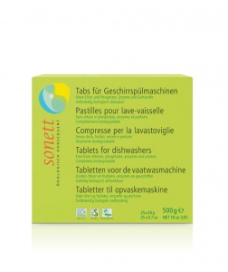 Sonett Dishwashing Tablets - No Chlorine, Phosphates, Enzymes or Fragrances 25s