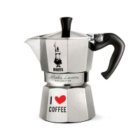 Bialetti Moka Express 3 Cup Coffee Maker - I Love Coffee Collection