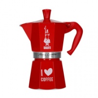 Bialetti Moka Express 6 Cup Coffee Maker - I Love Coffee Collection Red
