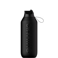 Chilly's Reusable Insulated Water Bottle Series 2 Sport Flip Lid 500ml Abyss Black