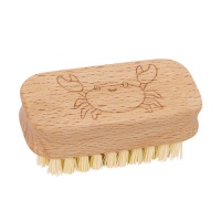 Croll and Denecke Premium FSC Beechwood Kids Nail Brush - Crabs