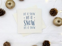 Good Natured By Design Eco Christmas Card - 100% Recycled Card & Plant Based Ink - Let It Snow