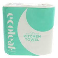 Ecoleaf 100% Recycled Paper 3 Ply Kitchen Roll with 100% Compostable Packaging
