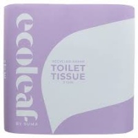 Ecoleaf Recycled Paper Toilet Tissue 9 Rolls with 100% Compostable Packaging