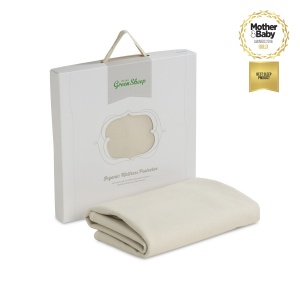 The Little Green Sheep Organic Cotton Mattress Protector Cot Bed