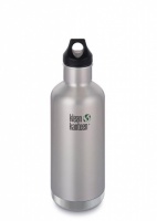 Klean Kanteen Classic Vacuum Insulated Brushed Stainless Steel Reusable Water Bottle - 946ml/32oz