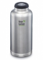 Klean Kanteen Insulated TK Wide - Perfect for Coffee or Cold Drinks On The Go 1900ml/64oz Brushed Stainless Steel