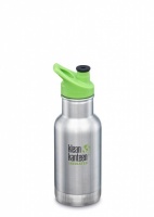 Klean Kanteen Kids Insulated Bottle - Keeps Drinks Cold - Brushed Stainless Steel 12oz/335ml