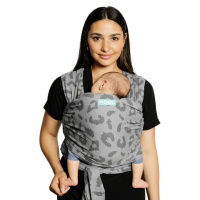 Moby Wrap Classic Stretchy Baby Carrier from Newborn  - Night Leopard