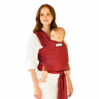 Moby Wrap Classic Stretchy Baby Carrier from Newborn  - Ruby