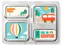 Planetbox Stainless Steel Launch Lunchbox - Hearty Lunch Size with Adventure Magnets