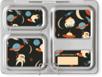 Planetbox Stainless Steel Launch Lunchbox - Hearty Lunch Size with Space Animals Magnets