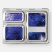 Planetbox Stainless Steel Launch Lunchbox - Hearty Lunch Size with Stardust Magnets