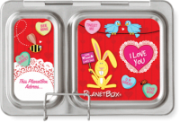 Planetbox Stainless Steel Lunchbox Shuttle Set with Lovebug Magnets