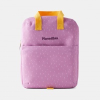 Planetbox Lunch Tote / Backpack with Pockets - Easy Wipe Recycled Polyester - Pansy Dashes