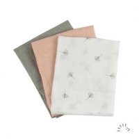 Popolini Organic Cotton Muslin Cloths 3 pack Soft Ginko