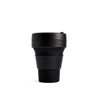 Stojo Reusable Coffee Cup - Collapses Down to Fit in Your Pocket or Bag - Ink - Brooklyn Collection