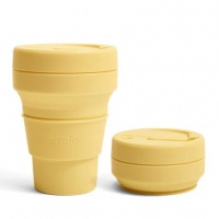 Stojo Reusable Coffee Cup - Collapses Down to Fit in Your Pocket or Bag - Mimosa