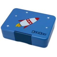 Yumbox Lunch / Snack Box True Blue with Rocket Exterior