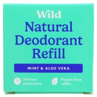 Wild Natural Aluminium Free Deodorant Refill - Mint & Aloe Vera