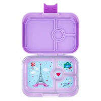 Yumbox 4 Compartment Panino Lunchbox Lulu Purple (Paris Je t'aime Tray)