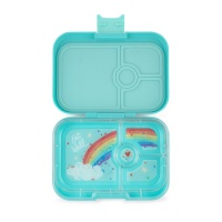Yumbox 4 Compartment Panino Lunchbox Misty Aqua (Rainbow Tray)