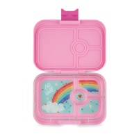 Yumbox 4 Compartment Panino Lunchbox Power Pink (Rainbow Tray)