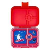 Yumbox 4 Compartment Panino Lunchbox Roar Red (Polar Bear Tray)