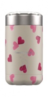 Chilly's Reusable Food Pots - Hot or Cold Foods in Leakproof Container 500ml Pink Hearts