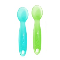 Choo Me First Spoon Learning Utensil - Wide Grip -  Teeth Friendly - 2 Pack