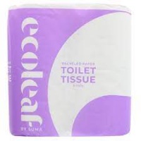 Ecoleaf Recycled Paper Toilet Tissue with Paper Packaging 4 Rolls
