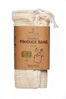 ecoLiving Organic Cotton Produce Bags and Bread Bag 3 Pack