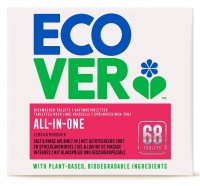 Ecover All in One Dishwasher Tablets - Salt & Rinse Aid Built In - 68 Tabs Lemon & Mandarin