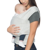 Ergobaby Aura Stretchy Baby Wrap for Newborn Cuddles - Grey Stripe