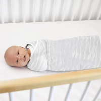 Ergobaby Snuggly Soft Swaddler Blanket  Silver Wave