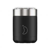 Chilly's Reusable Food Pots - Hot or Cold Foods in Leakproof Container Monochrome Black 300ml