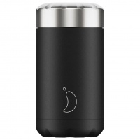 Chilly's Reusable Food Pots - Hot or Cold Foods in Leakproof Container Monochrome Black 500ml
