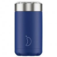 Chilly's Reusable Food Pots - Hot or Cold Foods in Leakproof Container Matte Blue 500ml