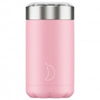 Chilly's Reusable Food Pots - Hot or Cold Foods in Leakproof Container Pastel Pink 500ml