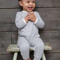 Kit & Kin Supersoft Durable Organic Cotton Babygrow - Extra Gentle on Skin - Grey