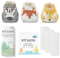 Kit & Kin Reusable All in One Birth to Potty Cloth Nappy Essentials Starter Kit