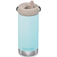 Klean Kanteen Insulated TK Wide with Twist Cap and Straw - 12oz/353ml Blue Tint