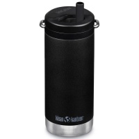 Klean Kanteen Insulated TK Wide with Twist Cap and Straw - 12oz/353ml Black