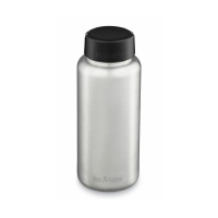 Klean Kanteen Wide Stainless Steel Water Bottle 1182ml Brushed Steel