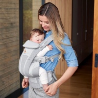 Ergobaby Omni Breeze Baby Carrier Newborn to Toddler Maximises Airflow Pearl Grey