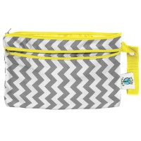 Planetwise Reusable Wet/Dry Clutch Bag Grey Chevron