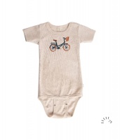 Iobio Organic Cotton Baby Vest with Size Adjustable Snaps - Bicycle